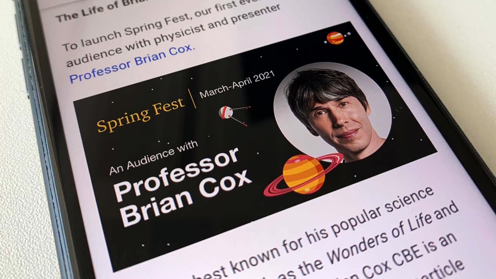 Brian Cox SpringFest