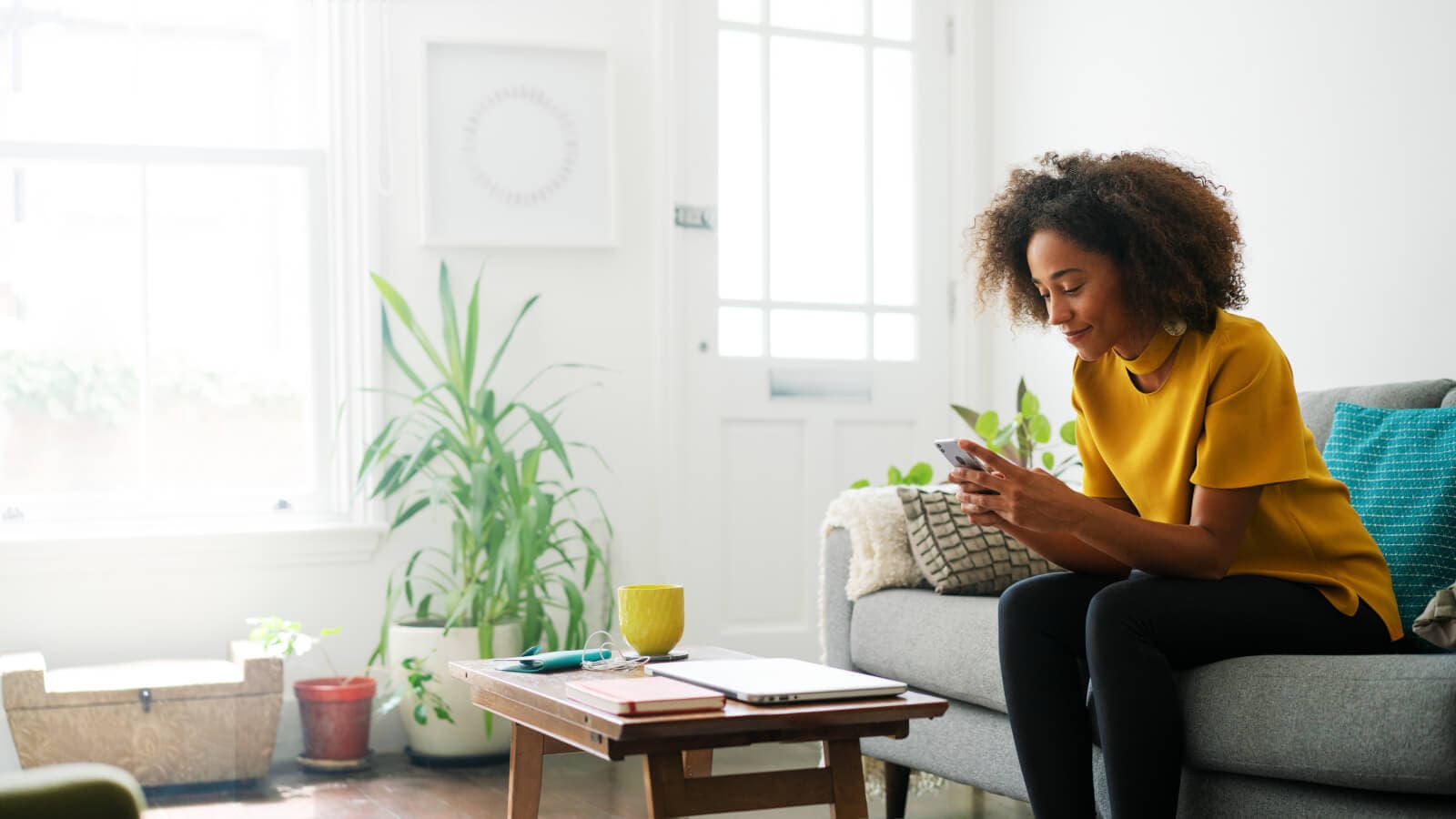 women working at home