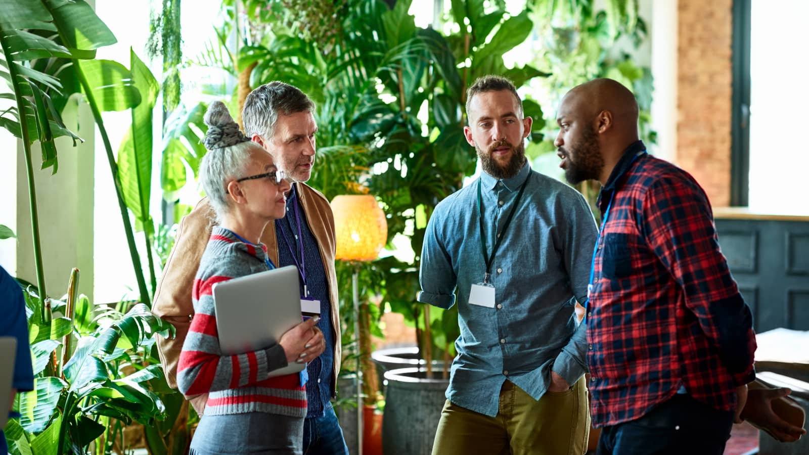 Colleagues in discussion