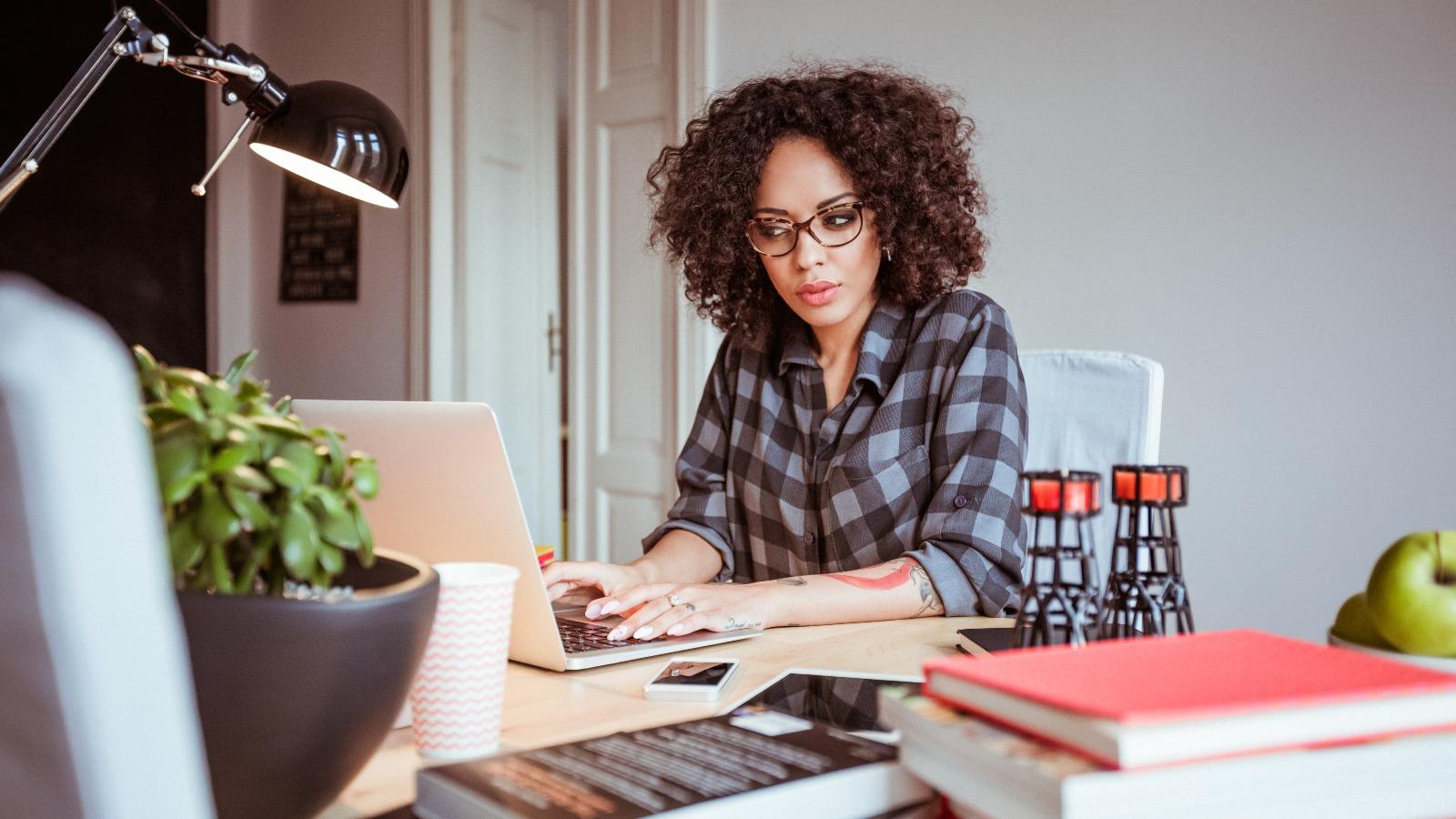 Women working at desk