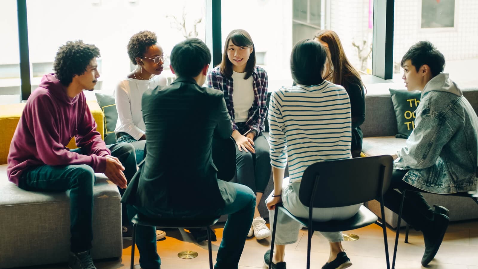 Group of students talking