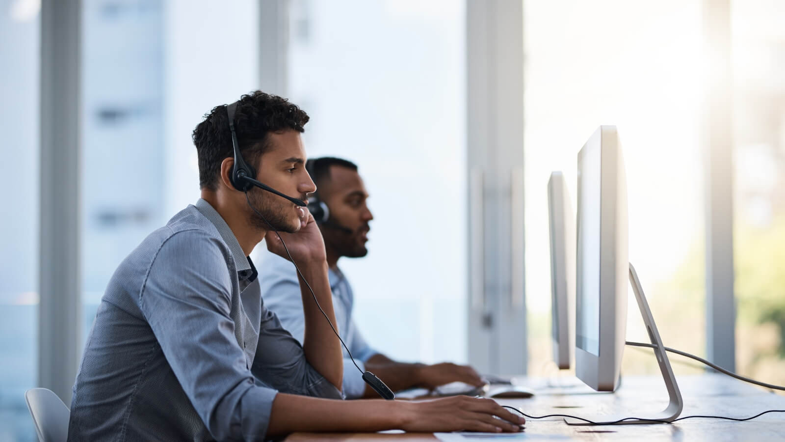 two men working in the office